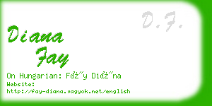 diana fay business card